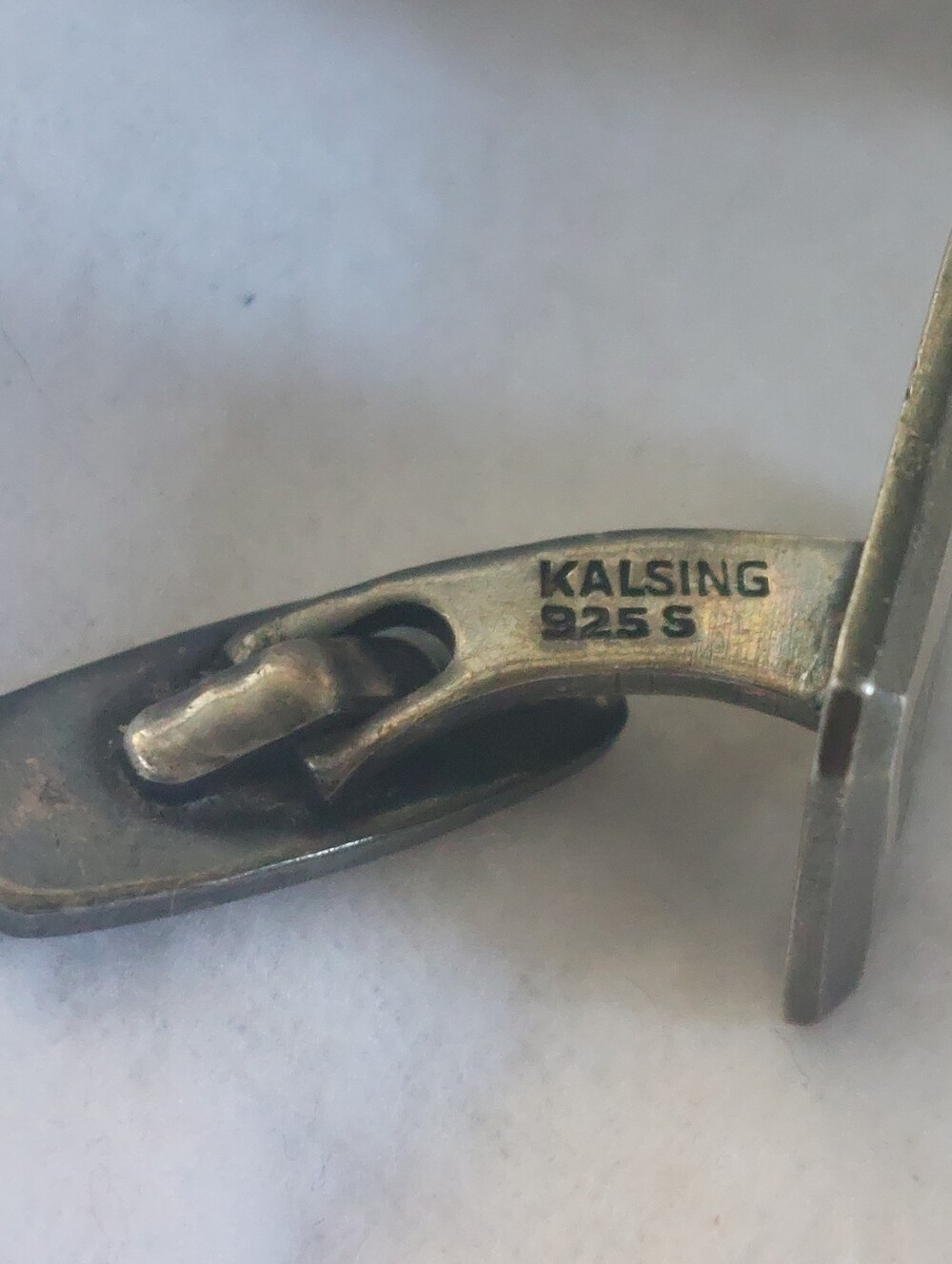 VTG Danish Sterling Silver 925 Cufflink Kalsing Nude Mermaid Mid Century Single - Picture 2 of 8